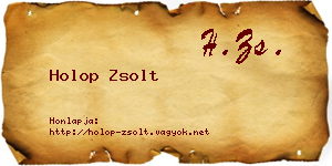 Holop Zsolt névjegykártya
